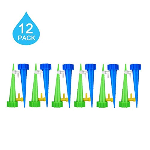 knowledgi Watering Stakes 12pcs Automatic Plant Watering Spikes For Plastic Bottles Garden Watering Drip Device Irrigation System Outdoor/Indoor/Greenhouse 3.151.3810.04in