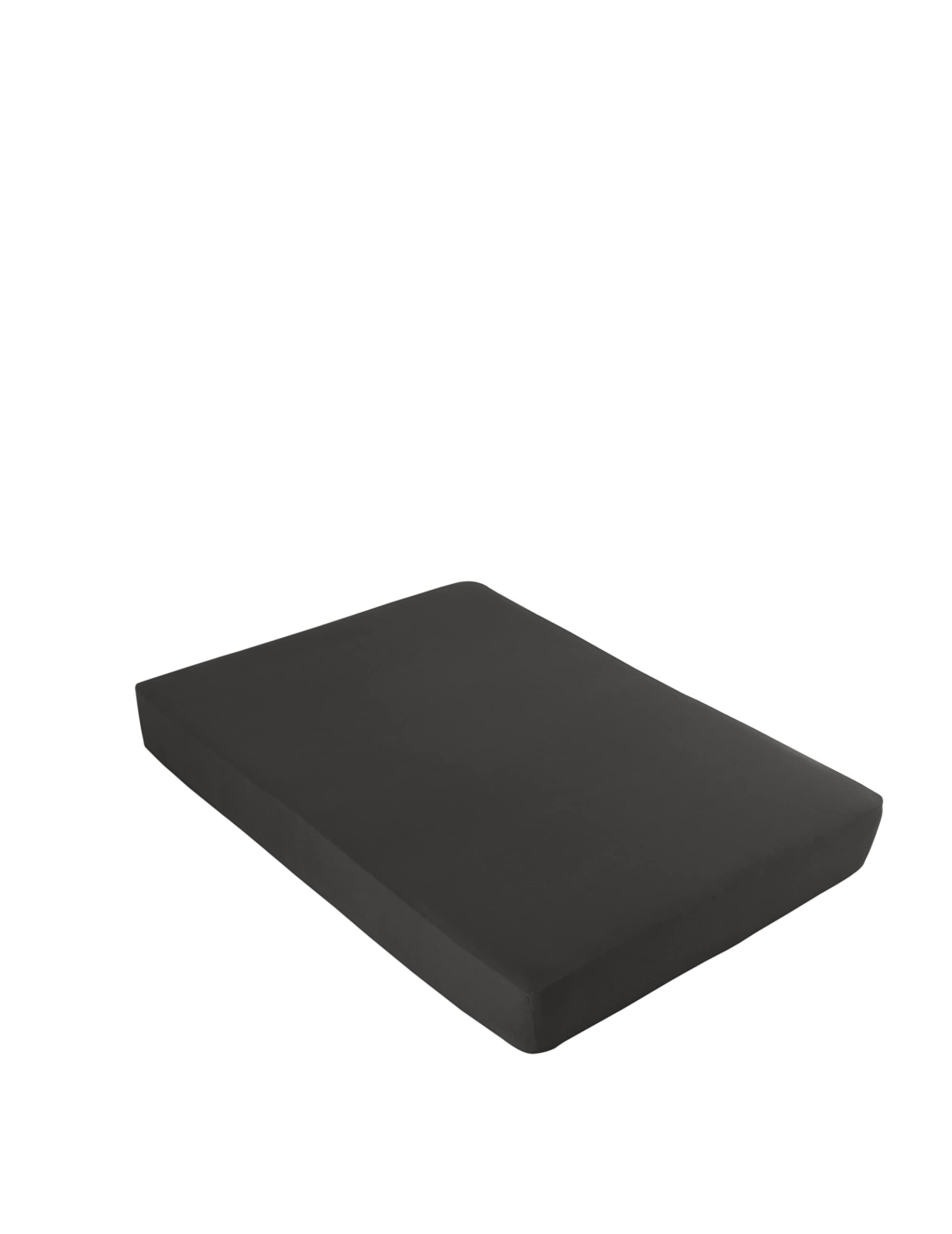 Vency Prześcieradło z gumką z dżerseju 160 x 200 cm, czarne - prześcieradło z gumką 100% bawełna, prześcieradło 160 x 200 do 35 cm, wysokość materaca czarne