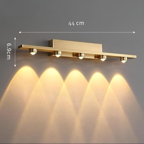 Image of FILLISKA LED Mirror /Picture /Vanity Light with Warmwhite Light and Luxurious Gold Finish (Luxurious Gold-8672)(2 Year Warranty)