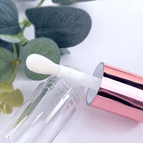 Cosidea 14Pcs Empty Silver 6Ml Big Doe Foot Wand Chunky Lip Gloss Tubes Lip Gloss Tubes For Diy Lipgloss, White Round Lipgloss Containers Tubes With Thick Wand #TOP5