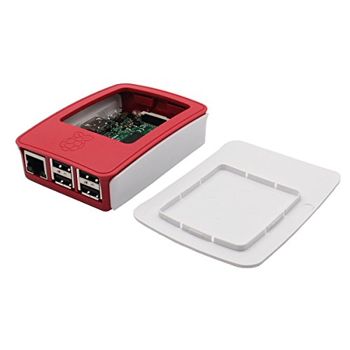 Image of INVENTO 1Pcs Plastic Case Enclosure for Raspberry Pi 3 Model B, B+ only (Red /White)