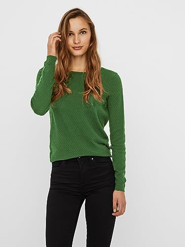 VERO MODA Damen VMCARE Strickpullover Longsleev O-Neck Pullover, Grün (Kale), XS (EU) – Ansicht 2