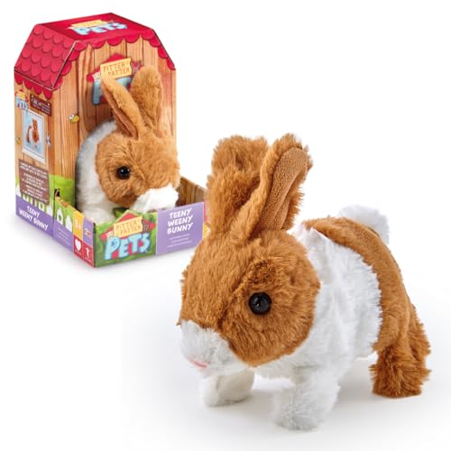 Pitter Patter Pets Teeny Weeny Bunny Brown For Children From 3 Years Rabbit Teddy Interactive Bunny Electronic Pets Toy Kids Gift