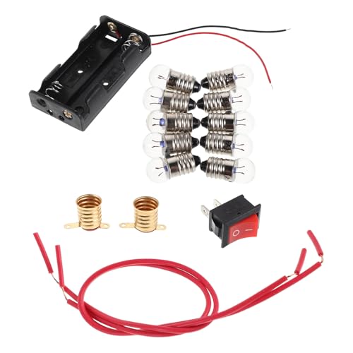 FELTECHELECTR - FELTECHELECTR Electric Circuit Science Kit for Kids – 2.5v Mini Bulb with Battery Box and Switch – Classroom Electronics Experiment Set with 4 Complete Circuit Kits for Teaching and Learning