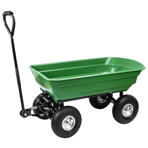 Komodo GARDEN DUMP TROLLEY Tipping Wheelbarrow Tip Truck