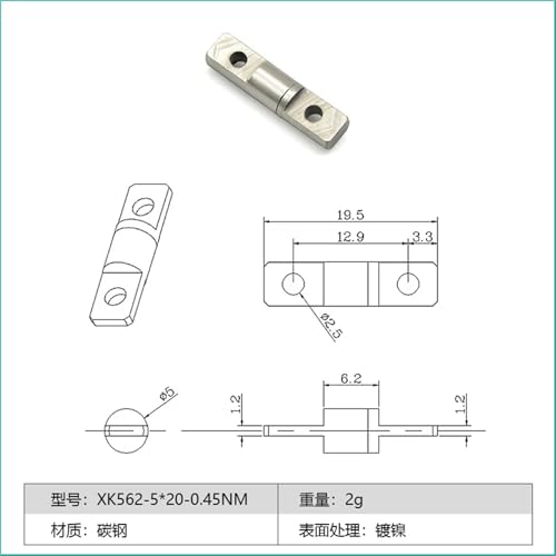 Charnière dissimulée XK562 anti-corrosion pour petits meubles - 3