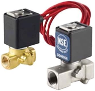 Asco U8256A104E 120VAC Subminiature Solenoid Valve 1/8" NPT(F), 7/64" Orfice, 120VAC
