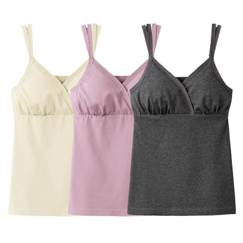 [ベルメゾン] マタニティ ブラキャミソール 3枚セット レース付き 産後 インナー キャミソール・タンクトップ ミックス Lのサムネイル