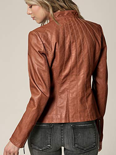 MBJ Panelled Faux Leather Moto Jacket