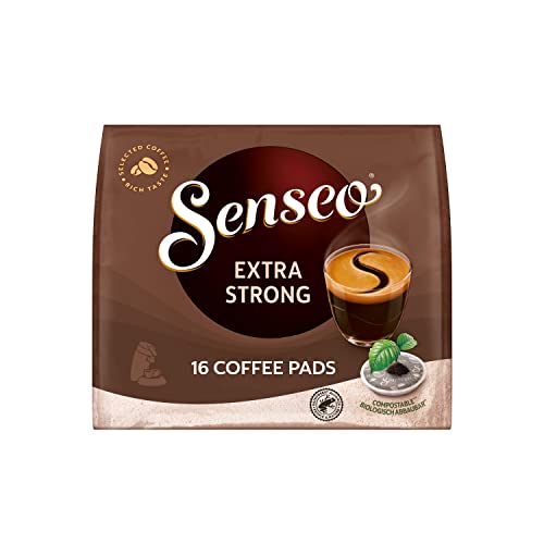 Senseo Extra Strong Dark Roast Coffee Pods, 16 Count (Pack Of 5) - Single Serve Coffee Pods Bulk Pack For Senseo Coffee Machine - Compostable Coffee Pods For Hot Or Iced Coffee, Cold Brew Coffee #TOP3