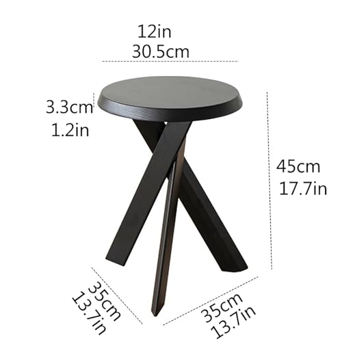 Table Basse Ronde Rustique Bois Massif Salon et Table d'Appoint Canapé