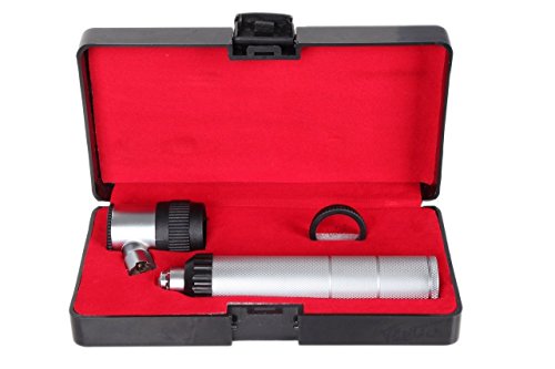 Dermatoscope de diagnostic cutané noir et argent à grossissement 10x