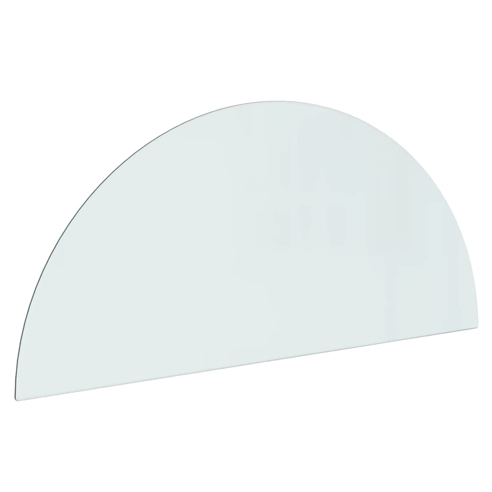 Placa de vidrio para chimenea, semicircular, 1200 x 500 mm, protector de suelo para parquet y superficies laminadas, base de estufa resistente a altas temperaturas, cubierta de piso de vidrio