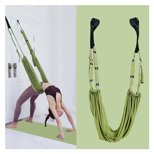 BTAMUD Waist Back Leg Stretch Strap Yoga Fitness Stretcher Back Bend Assist Trainer with Door Anchor Waist Flexibility Equipment for Pilates, Dancing, Gymnastics