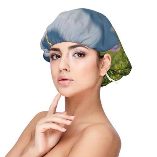 Double Layer Reversible Hair Wrap Satin Sleep Cute Corgi Cap Bonnet for Braid Curly Hair Satin Bonnet Black