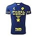 ZENA T-Shirt Padel, Maglia Padel Tecnica, Tessuto Elasticizzato Traspirante Dry Fit, Abbigliamento Padel Uomo e Donna, Tinta Unita con Scritte a Contrasto, Maglietta Paddle Tennis Disegno Padel World