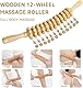 3 Stück Faszienstab Holz, Faszienrolle, Massageroller für Rücken, Cellulite & Mehr, Muskelentspannung, Körperformung, Lindert Müdigkeit