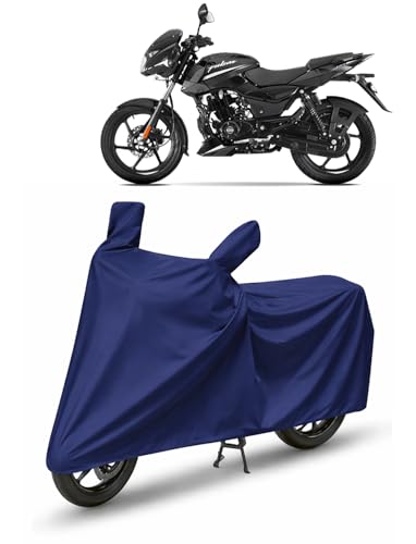 Image of KARKING Bike Cover for Bajaj Pulsar 125 with Side Mirror Pocket & Buckle Belt | HIGH Material Quality | Weather Resistant
