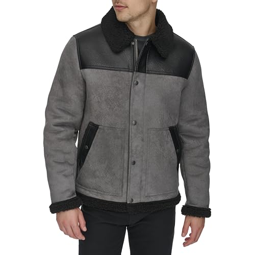 Levi's Men's Mixed Media Faux Shearling Jacket