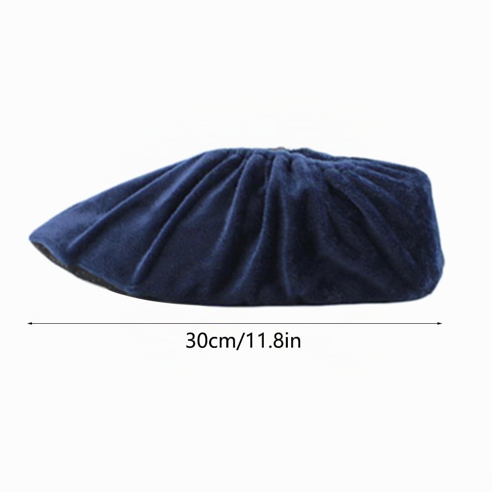 tooloflife Couvre-chaussures lavables et réutilisables, couvre-chaussures en flanelle antidérapants, anti-poussière pour bottes d'intérieur pour tailles de 36 à 44