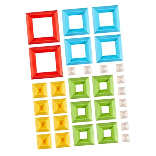 TOBBOMEY 30Pcs Variedades De Construcción De Construcción Pitiradores Apilando Juegos Interactivos Interactivos Juguetes Interactivos Interactivos Construcción Apilamiento Balance De Juego