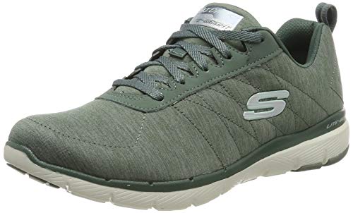 Skechers Women's Flex Appeal 3.0-INSIDERS Trainers, Green (Navy Mesh/Coral Trim Old), 4 UK 37 EU