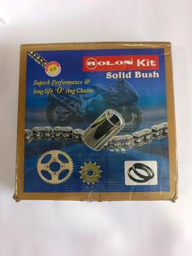 Image of Chain and Sprocket Kit Compatible with RTR 160C Chain and Sprocket Kit, Motorcycle Drivechain Size.124L /13T /44T