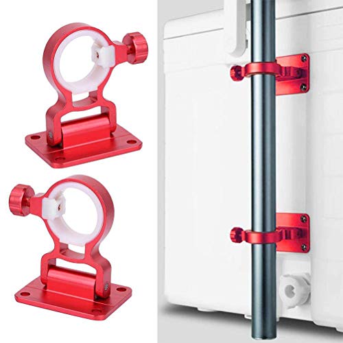 Auplew Soporte para sombrilla de Pesca 2 Piezas Accesorios para Soporte de caña de Barco de Aluminio Soporte para sombrilla Varillas de Soporte de Pared