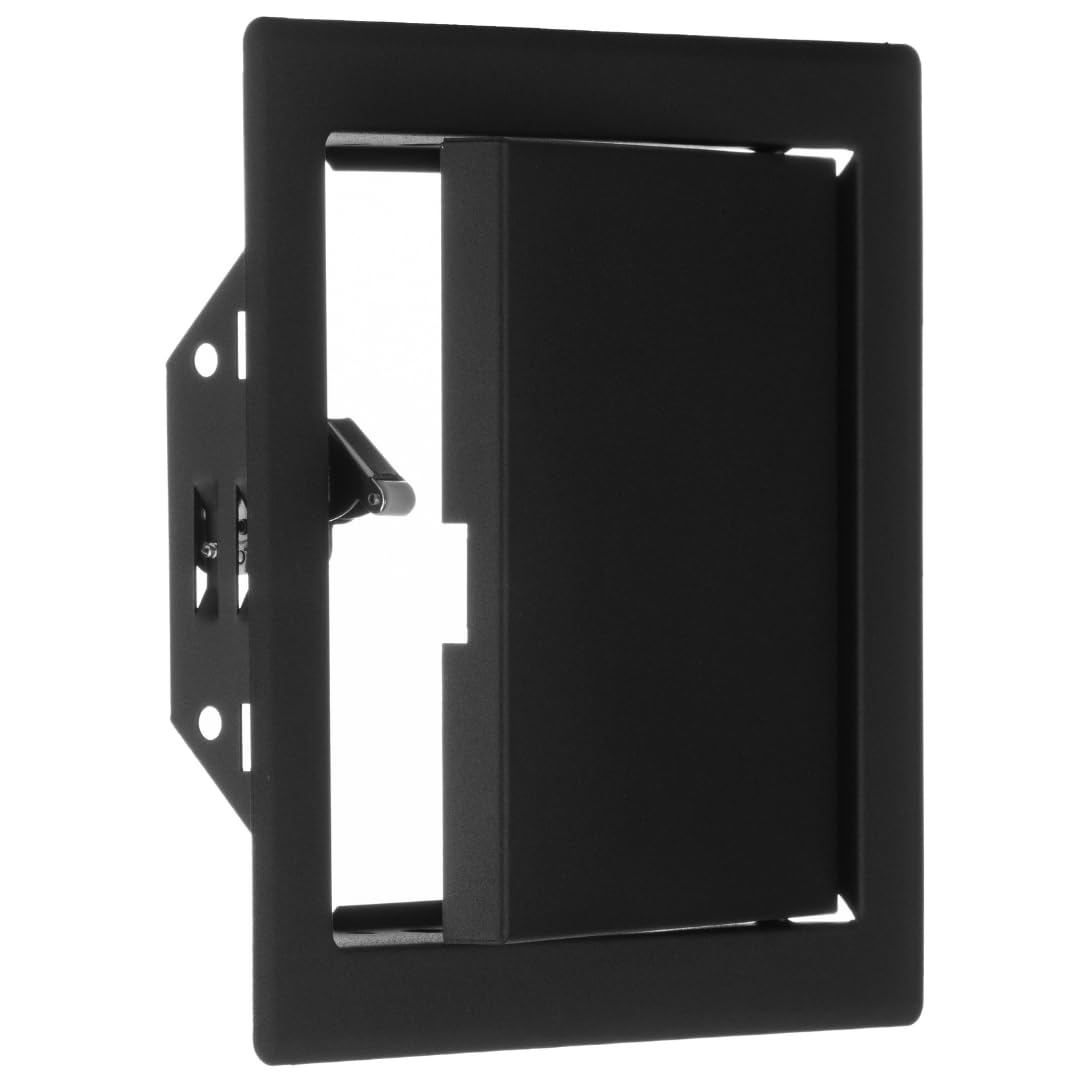 Europlast Anthracite 150X150mm Metal Access Panel With Snap Lock - Wall/Ceiling Hatch - 6X6 Inch Inspection Door - Steel