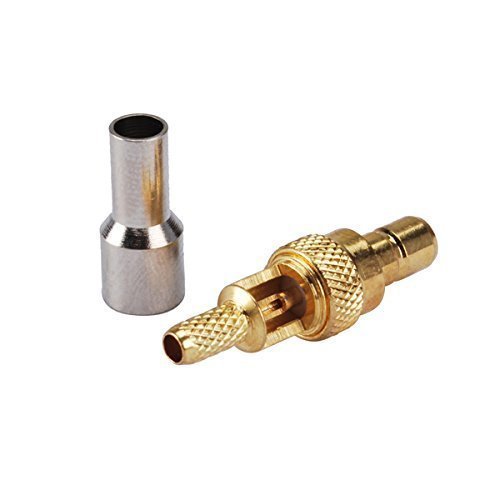 5pcs Rf Electronics Wire Terminal Coaxial Cable Copper Alloy Connector SMB Female Straight Crimp for 1.13mm 1.37mm Rg178 Lmr100 Ships from USA
