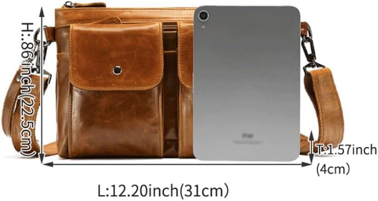 Crossbody Bag Shoulder Retro Men's Large Capacity Multi Functional