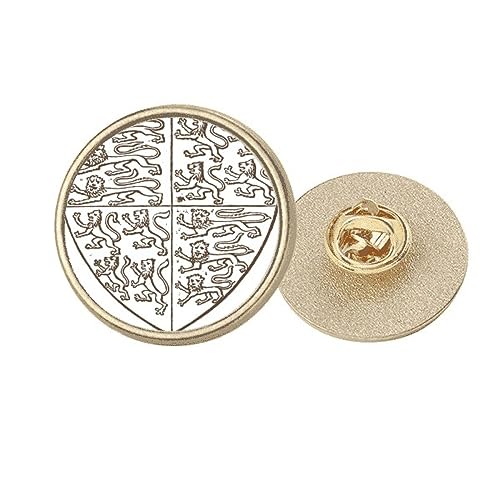 Broche lion dorée ronde pour rehausser une tenue noire unie M