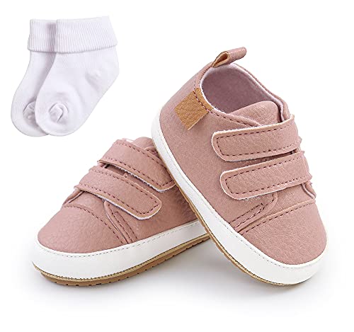 Baby Meisjes Jongens Sneakers Peuter Schoenen Eerste Wandelschoenen Pasgeboren Prewalker Sneakers voor 0-18 Maanden Met Sok