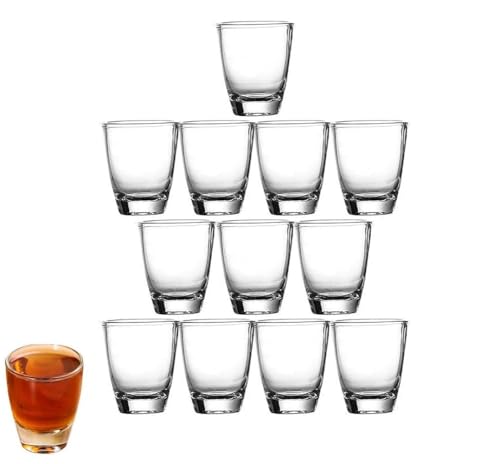 Il set comprende 12 bicchieri da 35 ml con dimensioni di 5 x 4,2 x 4,2 cm, adatti per porzioni contenute e servizio coordinato