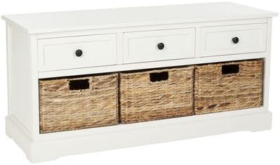 Safavieh American Homes Damien 3-Drawer Storage Unit, 0, Distressed Cream