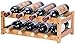 RIIPOO 8-Bottle Wine Rack, 2-Tier Nature Bamboo Wine Display Rack, Free Standing and Countertop Wine Storage Shelf (8-Bottle)
