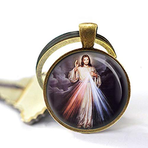 Preisvergleich Produktbild Göttliche Gnade von Jesus katholischer Schlüsselanhänger, Schmuck