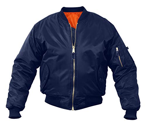 Rothco Kids Ma-1 Flight Jacket-Navy Blue, M Size