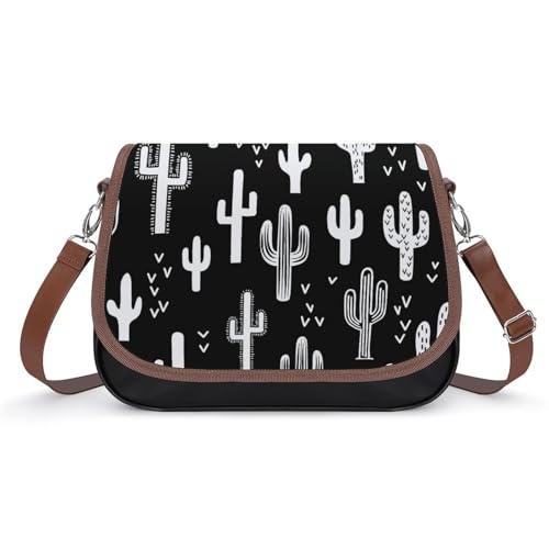 Sac messager étanche imprimé cactus pour vos balades en ville