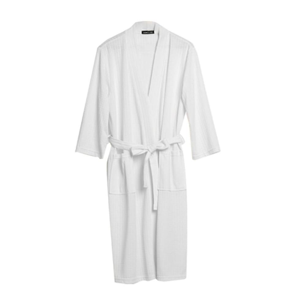 TOYANDONA Cloth Bathrobe Classic Bath Robe Dacron Bathrobe Towel Luxury Spa Robe Plush Lightweight Absorbent Sleepwear Kimono Robe for Men Home Hotel XL Size Couple Robe