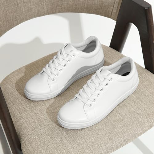 Image of Jousen Mens Sneakers White Mens Casual Shoes Soft Breathable Fashion Sneakers for Mens