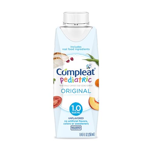 Compleat Pediatric 250mL, Nutritionally Complete Tube Feeding Formula, Unflavored, 24 Pack