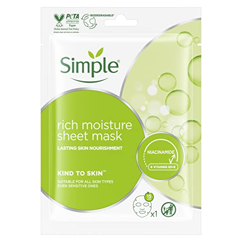 Simple Kind to Skin Rich Moisture Sheet Mask 1x 21 ml