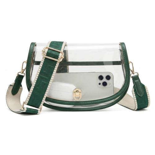 Image of Wuflyover Clear Bag for Stadium Events, Clear Purse Crossbody Bag for Women