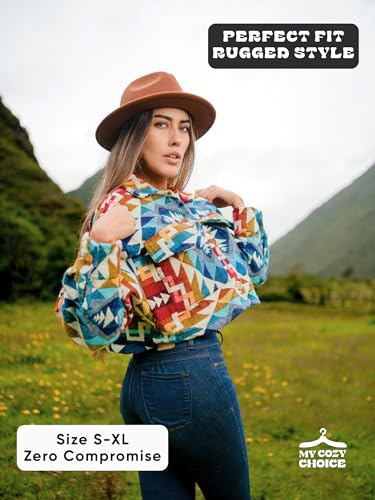 Alpaca Cropped Jacket Women Spring - Cowgirl Outfits for Womens - Alpaca Jackets - Shackets for Women 20254