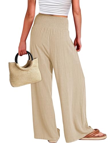 Buauty Women Palazzo Pants Wide Leg Casual Pant Summer High Waist Lounge Pants 2024 Loose Baggy Beach Travel Clothes2