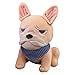 GSDJU Plüschtiere Naturgetreue Französisch Bulldog Plüschtier Bulldog Ragdoll Hundespielzeug Simulierte Stofftier for Kinder Kissen Aktivität Geschenk Kinderspielzeug (Color : Blanco)