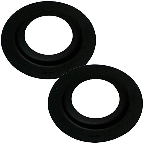 LEDSone Metal Lamp Shade Reducer Ring for Light Fitting Lampshade Washer Adaptor Converter (Black, 2 Pack) — image 1