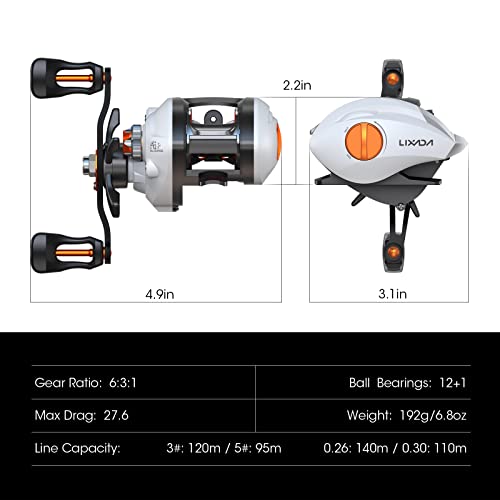 Moulinet baitcasting Lixada pour vos sorties de pêche en float-tube et en rivière