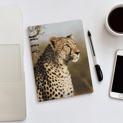 Carnet de notes A5 motif léopard cadeau élégant rechargeable